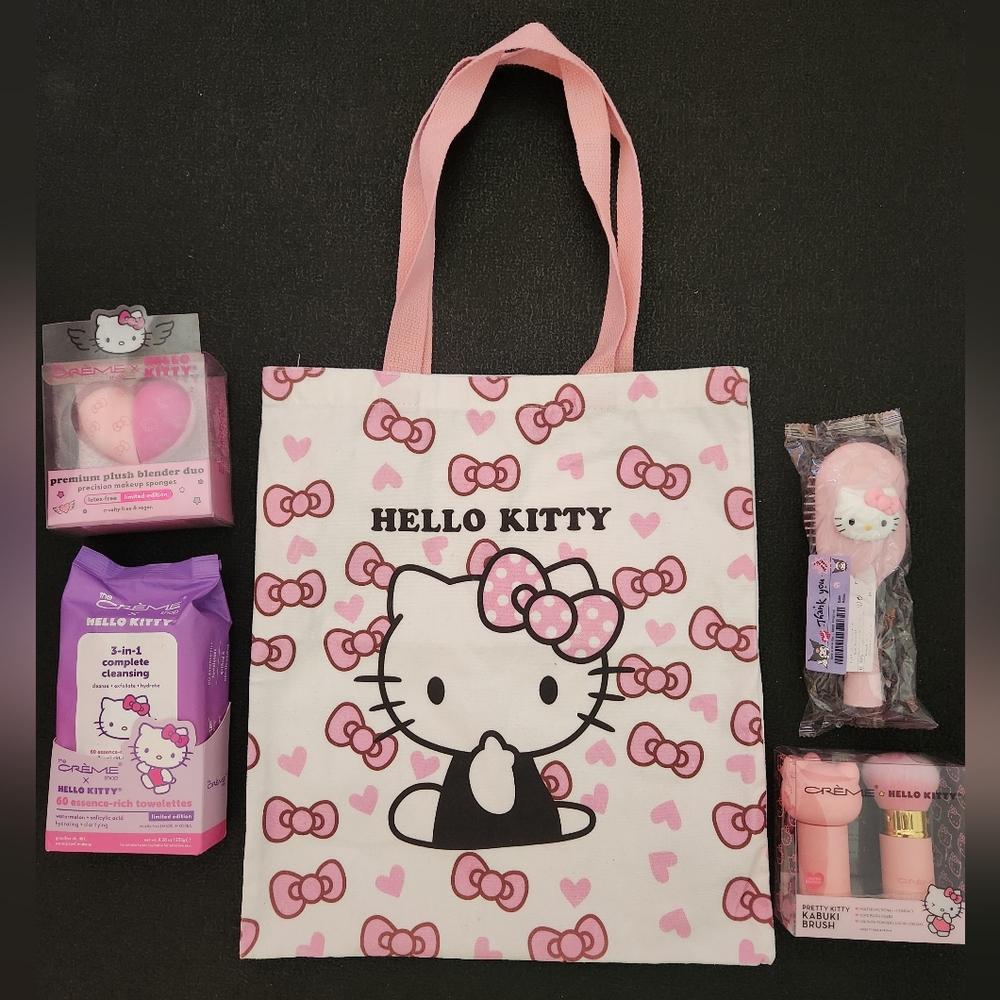 Hello Kitty X the CREME shop LIMITED EDITION collab 5 Piece Beauty Bundle NWT